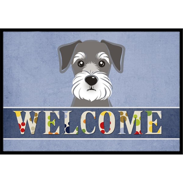Carolines Treasures Schnauzer Welcome Indoor & Outdoor Mat, 18 x 27 in. CA77348 - main